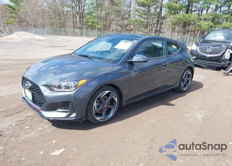2020 Hyundai Veloster Turbo z USA, uszkodzony, nr VIN KMHTH6AB1LU030948